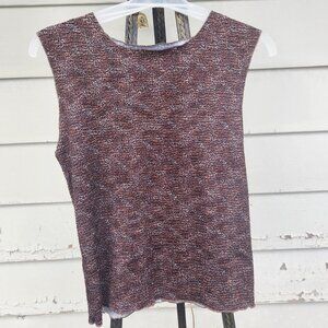 A13  Marvelous stretchy, crinkly top w/ metallic thread by Libra sleeveless